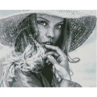 Алмазная картина Strateg ПРЕМИУМ Взгляд размером 40х50 см (L-405)