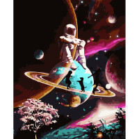 Картини за номерами Strateg ПРЕМІУМ Мультивсесвіт з лаком розміром 40х50 см VA-3647