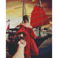 Алмазна мозаїка Strateg ПРЕМІУМ Слідуй за мною розміром 30х40 см HX426