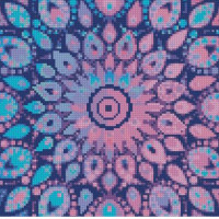 Алмазная мозаика Strateg ПРЕМИУМ Мандала размером 30х30 см CA-0064