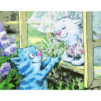 Картина за номерами Букет коханого 30х40 см SS-3689