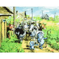 Картина за номерами Котики-пастушки 30х40 см SS-3691
