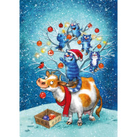 Картина за номерами Котяча дружба 30х40 см SS-6388