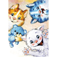 Картина за номерами Веселі мордочки 30х40 см SS-6392