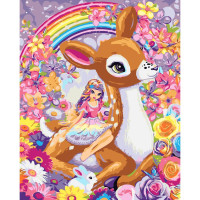 Картина за номерами "Казкова фея разом з оленем" 30х40 см SS-6432