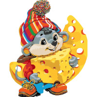 Картина за номерами "Мишка з сиром" 30х40 см SS-6433