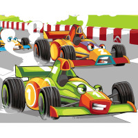 Картина за номерами "Перегони шалених гонщиків" 30х40 см SS-6453