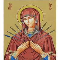 Картина за номерами Strateg ПРЕМІУМ Семистрільна ікона розміром 30х40 см (SS-6523)