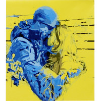 Картина за номерами Strateg ПРЕМІУМ Героїчне кохання розміром 30х40 см (SS-6565)