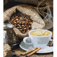 Картина за номерами Strateg ПРЕМІУМ Запашна натуральна кава розміром 30х40 см (SS-6638)