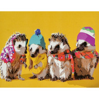 Картина за номерами Strateg ПРЕМІУМ Їжачки розміром 30х40 см (SS1152)