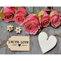 Картина по номерам Strateg ПРЕМИУМ С любовью размером 30х40 см (SS1154)