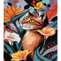 Картина за номерами Strateg ПРЕМІУМ Рудий красень розміром 30х40 см (SS1166)