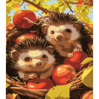 Картина за номерами Strateg ПРЕМІУМ Осінні друзі розміром 30х40 см (SS1180)