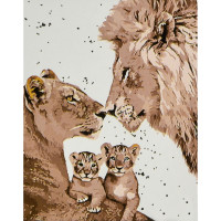 Картина за номерами Strateg ПРЕМІУМ Родина розміром 30х40 см (SS1202)