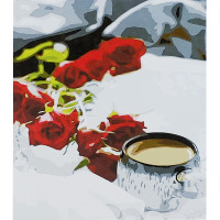 Картина по номерам Strateg ПРЕМИУМ Романтичное утро с розами размером 30х40 см (SS6621)