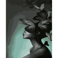 Картина по номерам Strateg ПРЕМИУМ Мнения-бабочки с лаком размером 30х40 см (SS6758)