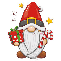 Картина по номерам Strateg ПРЕМИУМ Гномик с подарком размером 30х40 см (SS6817)