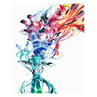 Картина по номерам Разноцветные жирафы 30х40 см SV-0007