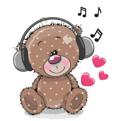 Картина за номерами Музичний ведмедик 30х40 см SV-0013 Картина за номерами Музичний ведмедик 30х40 см SV-0013