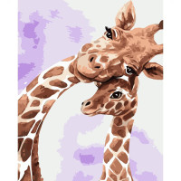 Картина по номерам Жираф с детенышем 30х40 см SV-0014