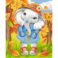 Картина за номерами Осінній слоник 30х40 см SV-0029