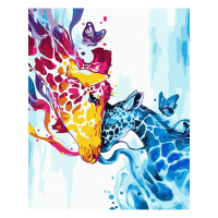 Картина за номерами Кольорові жирафи 30х40 см SV-0070