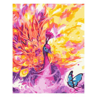 Картина за номерами Барвистий павич 30х40 см SV-0076