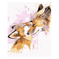 Картина за номерами Акварельні лисиці 30х40 см SV-0080