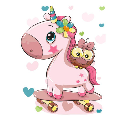 Картина по номерам Розовый единорог 30х40 см SV-0096 Картина по номерам Розовый единорог 30х40 см SV-0096