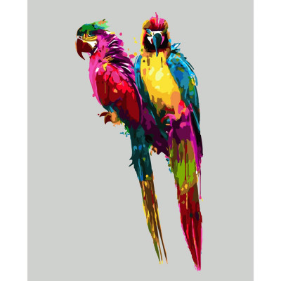 Картина за номерами Кольорові папуги 40х50 см SY6033