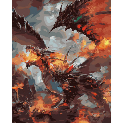 Картина за номерами Вогненний дракон 40х50 см SY6039