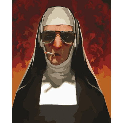 Картина по номерам Монахиня под прикрытием 40х50 см SY6040