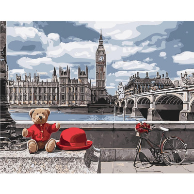 Картина за номерами Teddy у Лондоні 40х50 см SY6041