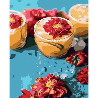 Картина по номерам Коктейли с цветами 40х50 см SY6109 Картина по номерам Коктейли с цветами 40х50 см SY6109