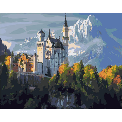 Картина по номерам Замок в Альпах 40х50 см SY6128