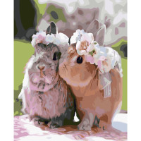 Картина за номерами Зайчики 40х50 см SY6180