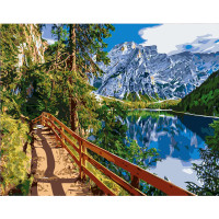 Картина за номерами Стежка вздовж гірського озера 40х50 см SY6207