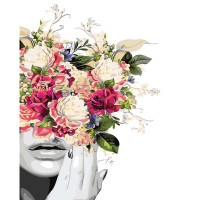 Картина за номерами Думки, що квітнуть 40х50 см SY6218