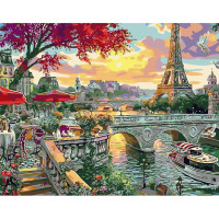 Картина за номерами Вечіркає в Парижі 40х50 см SY6227