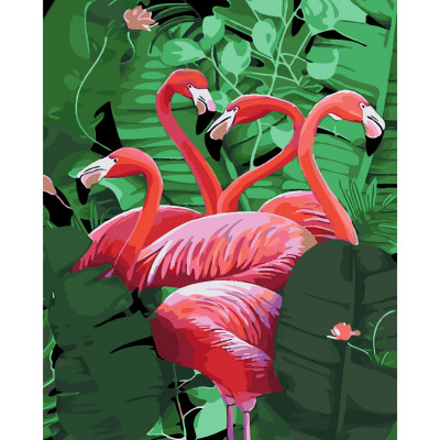 Картина по номерам Розовые фламинго 40х50 см SY6266