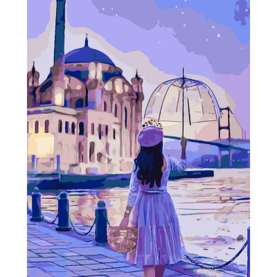 Картина за номерами Дівчинка із парасолькою 40х50 см SY6293