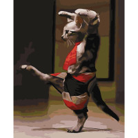 Картина за номерами Ніндзя-Кіт 40х50 см SY6311