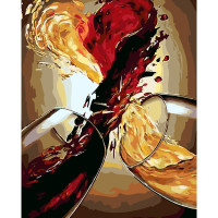 Картина за номерами Біле та червоне 40х50 см SY6325