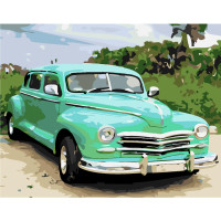 Зелений ретро-кар 40х50 см SY6330