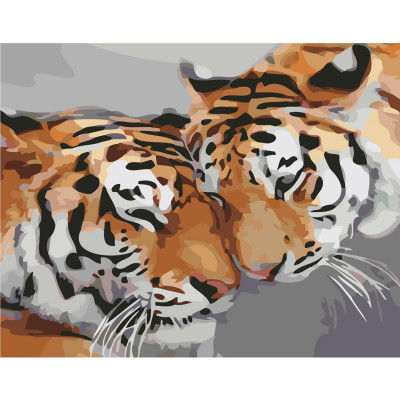 Картина за номерами Тигрина ніжність 40х50 см SY6339