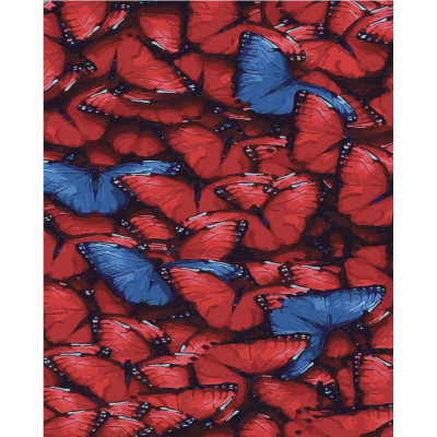 Картина за номерами Червоні метелики 40х50 см SY6414