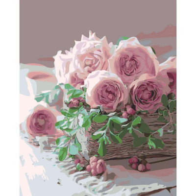 Картина за номерами Ніжні троянди 40х50 см SY6446