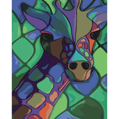 Картина за номерами Різнобарвна жирафа 40х50 см SY6525