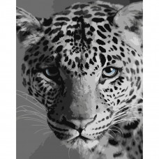 Картина по номерам Strateg ПРЕМИУМ Леопард с лаком 40х50 см (SY6668)